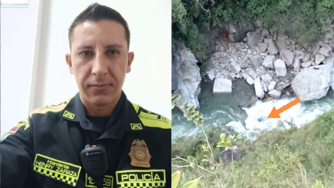 Policía desaparecido en Boyacá. Su vehículo fue encontrado en un río.