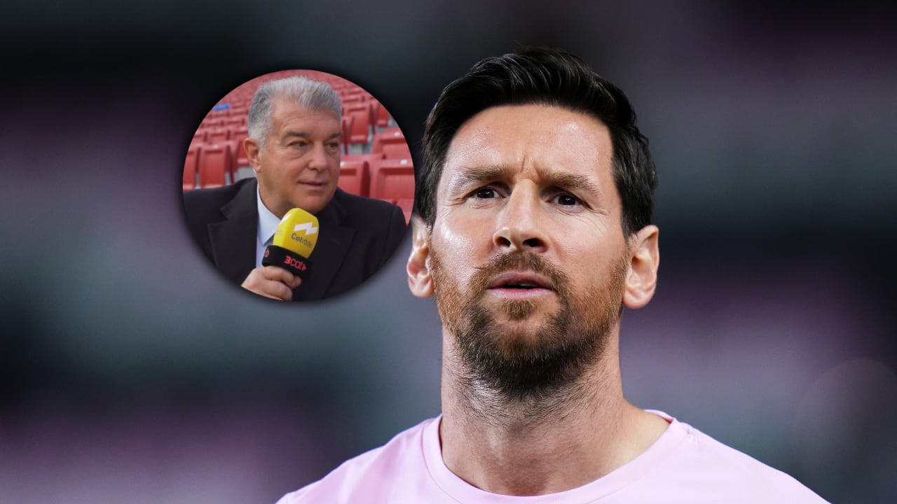 Joan Laporta, presidente del Barcelona, tocó el tema del posible regreso de Lionel Messi