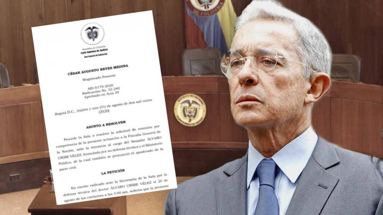 Corte Suprema oficializa el traslado del expediente de Uribe a la Fiscalía/Foto: SEMANA
