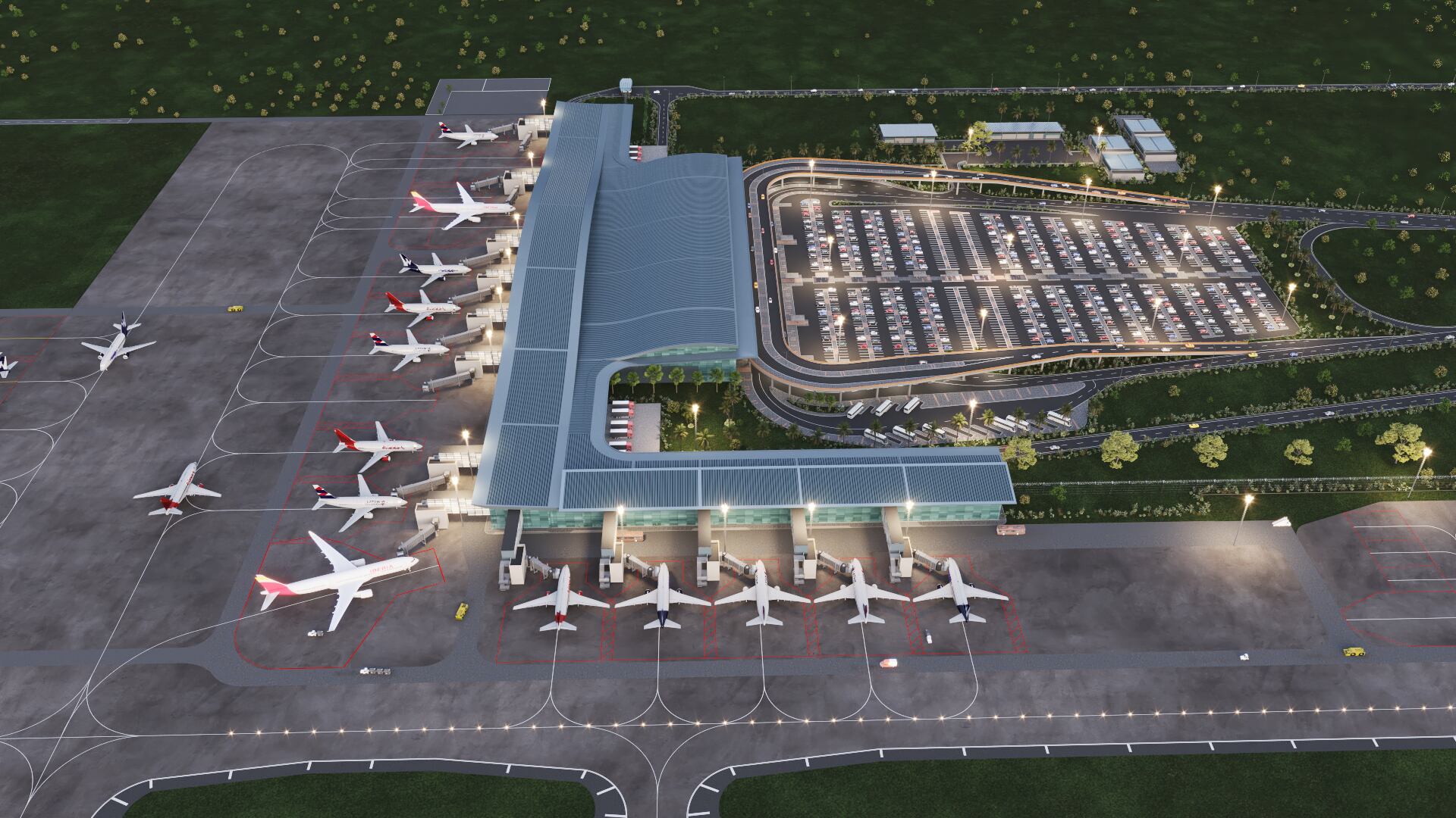 Imagen ilustrativa del nuevo aeropuerto de Cartagena.