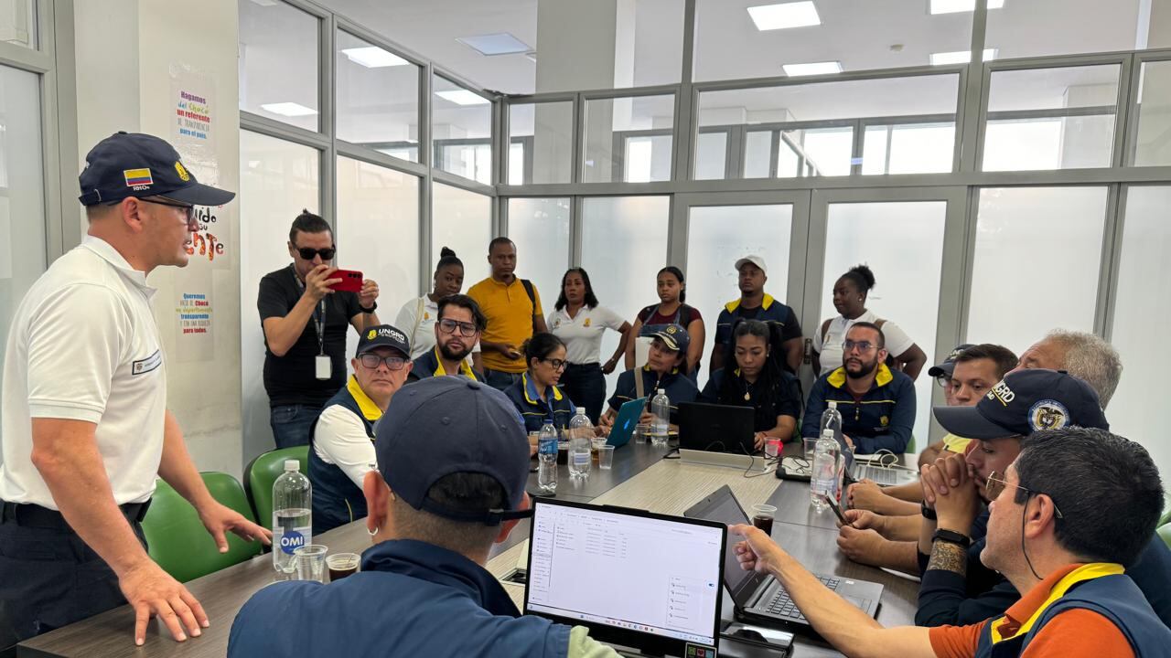 Reunión UNGRD con la Gobernación del Chocó para la coordinación de la ayuda humanitaria