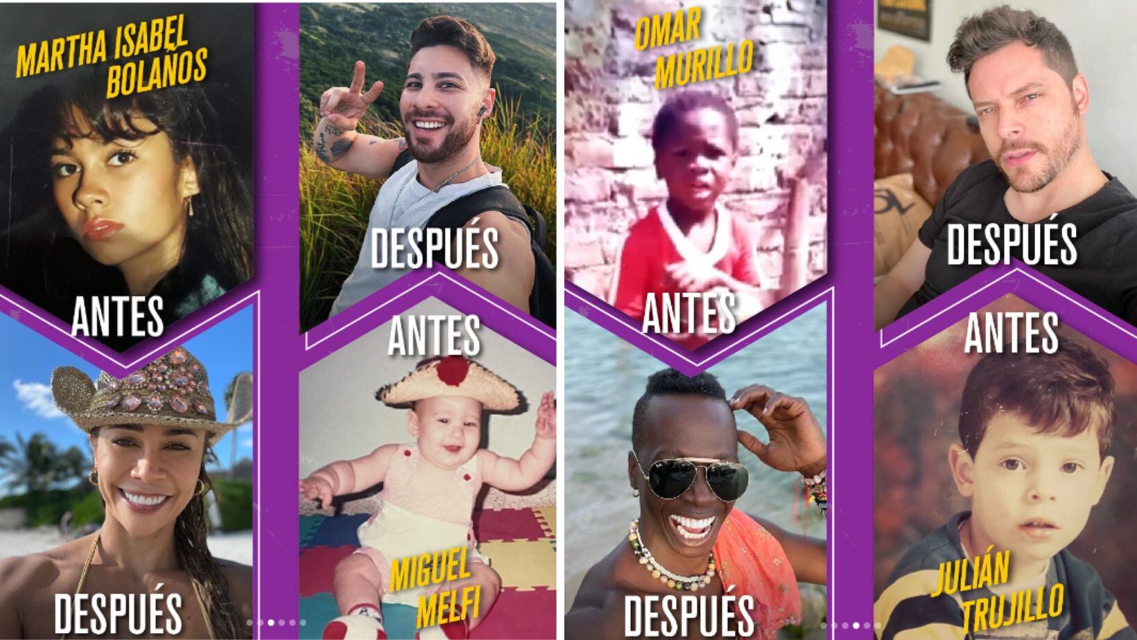 Así se veían los participantes de ‘La casa de los famosos’ antes de ser reconocidos