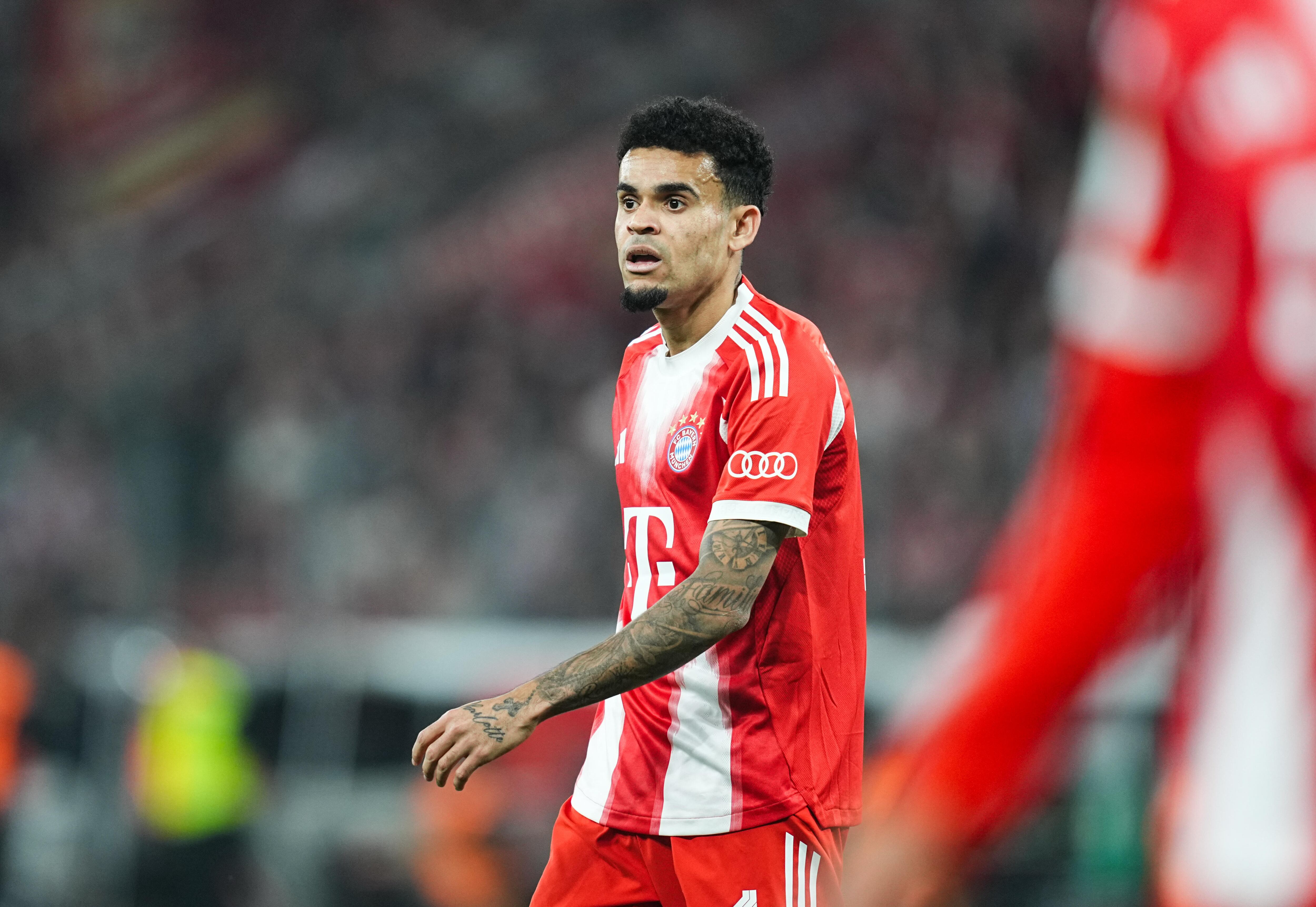 Luis Díaz contra Bayer Leverkusen.