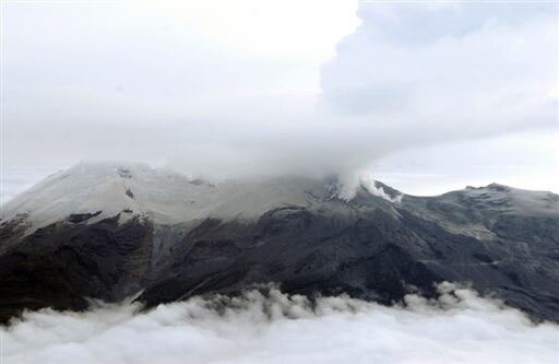 Este es el Nevado del Huila que el pasado fin de semana eruocionó y causó el desbordamiento del río Páez. 