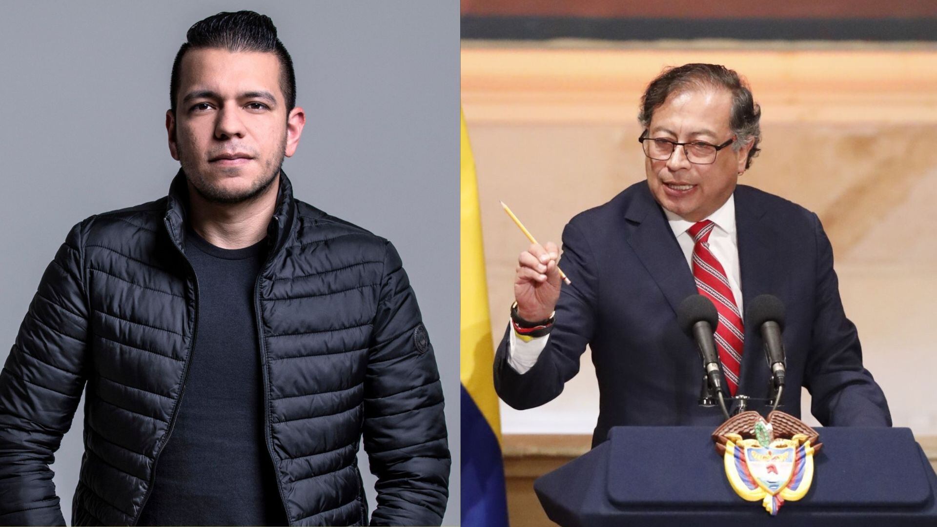 Jota Pe Hernández y Gustavo Petro.