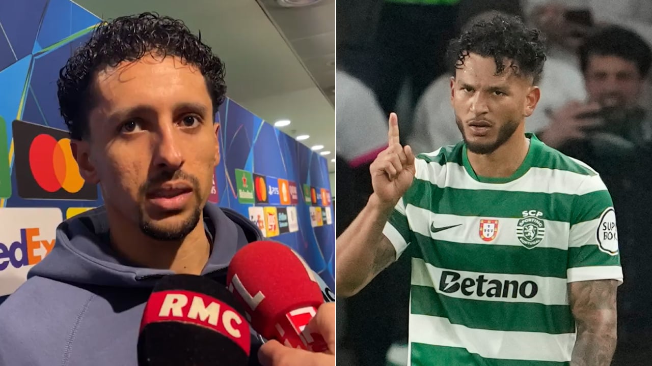 La reacción de Marquinhos a la derrota contra Sporting de Lisboa en Champions League.