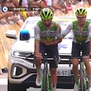 Fernando Gaviria tras la caída en el Tour.