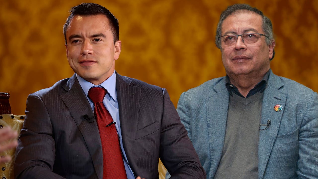 Daniel Noboa y Gustavo Petro.