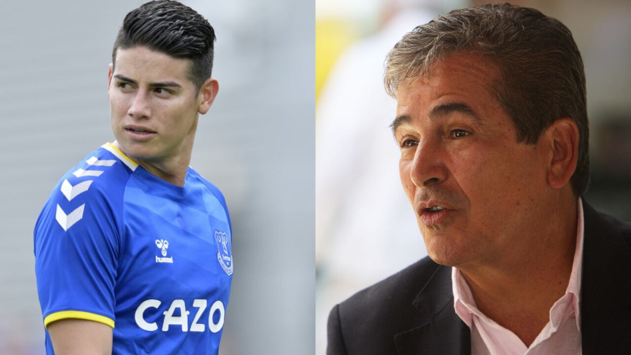 James Rodríguez y Jorge Luis Pinto