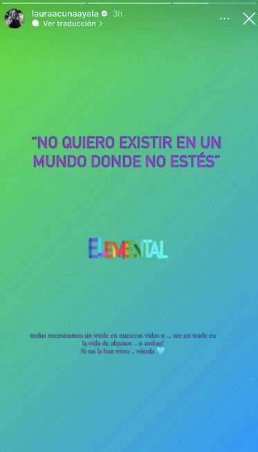 Laura Acuña habla del amor en Instagram.
