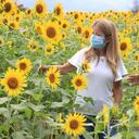 La gobernadora del Atlántico, Elsa Noguera, durante el lanzamiento de la Ruta del Girasol, en el municipio de Baranoa.