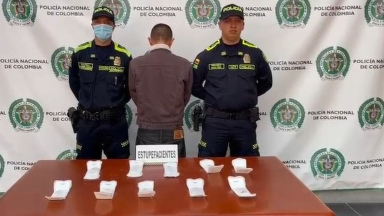 Capturado hombre que intentó ingresar 50 dosis de tusi en toallas higiénicas a su esposa detenida en Bogotá.