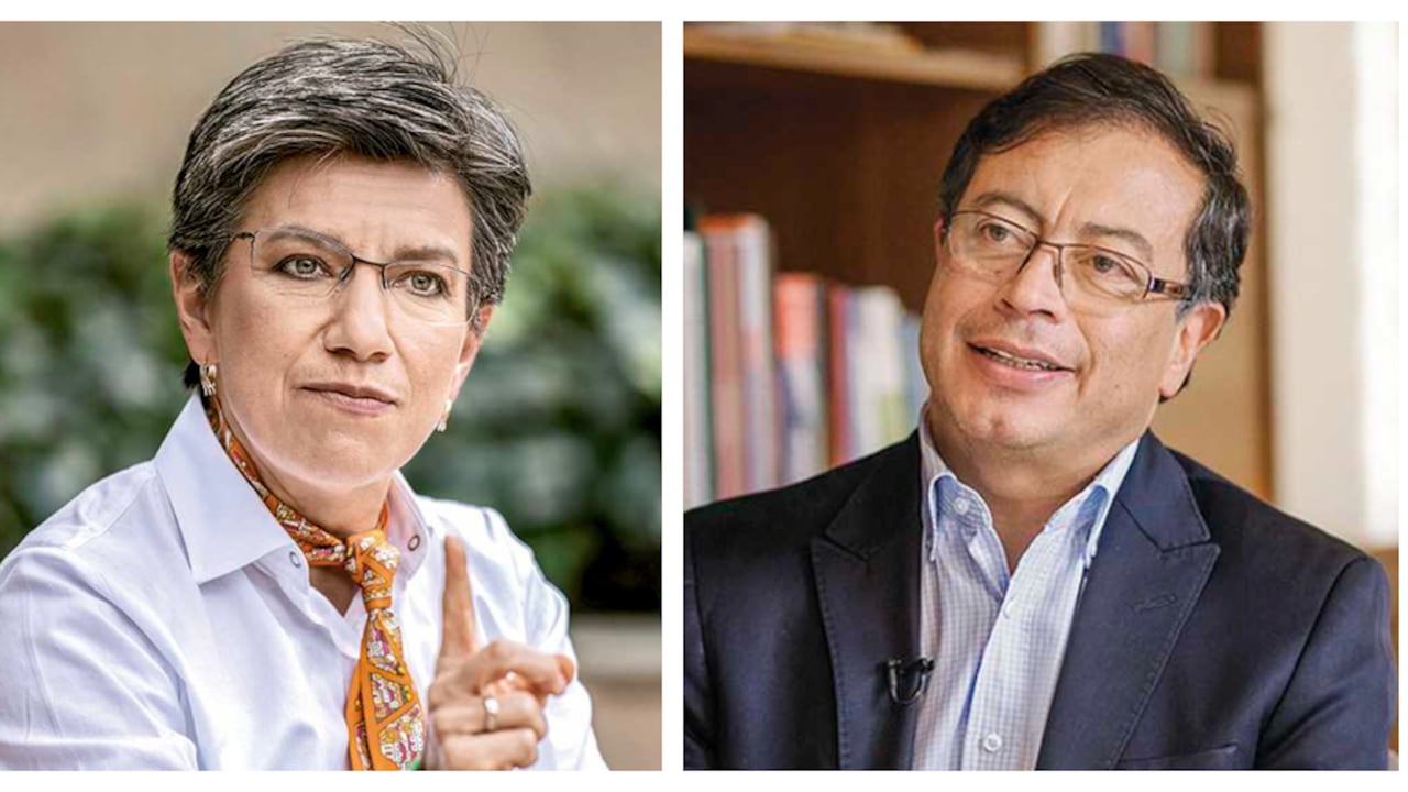 Claudia López y Gustavo Petro.
