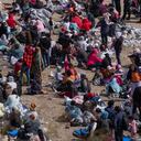 Los migrantes esperan poder pasar la frontera entre México y Estados Unidos en los próximos días. Foto: AFP.