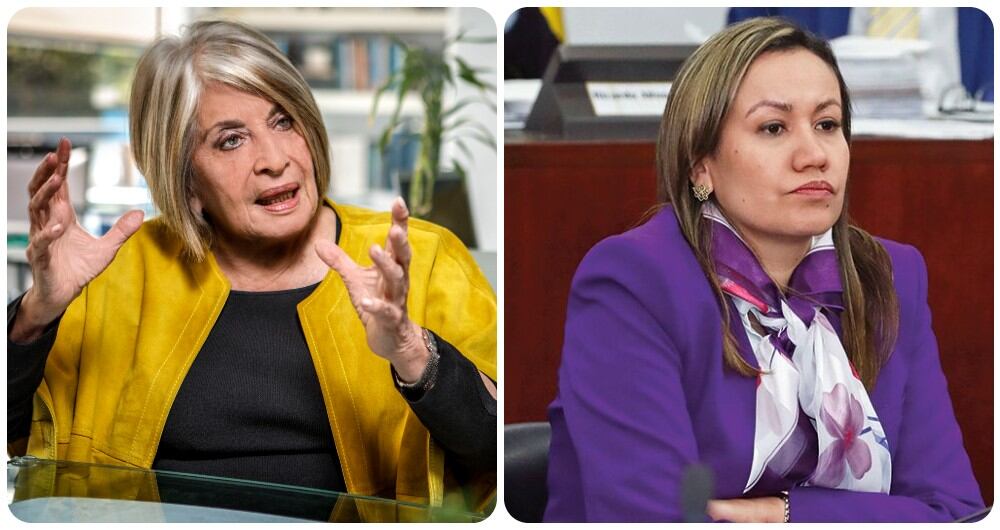 Las exministras Cecilia López y Carolina Corcho.