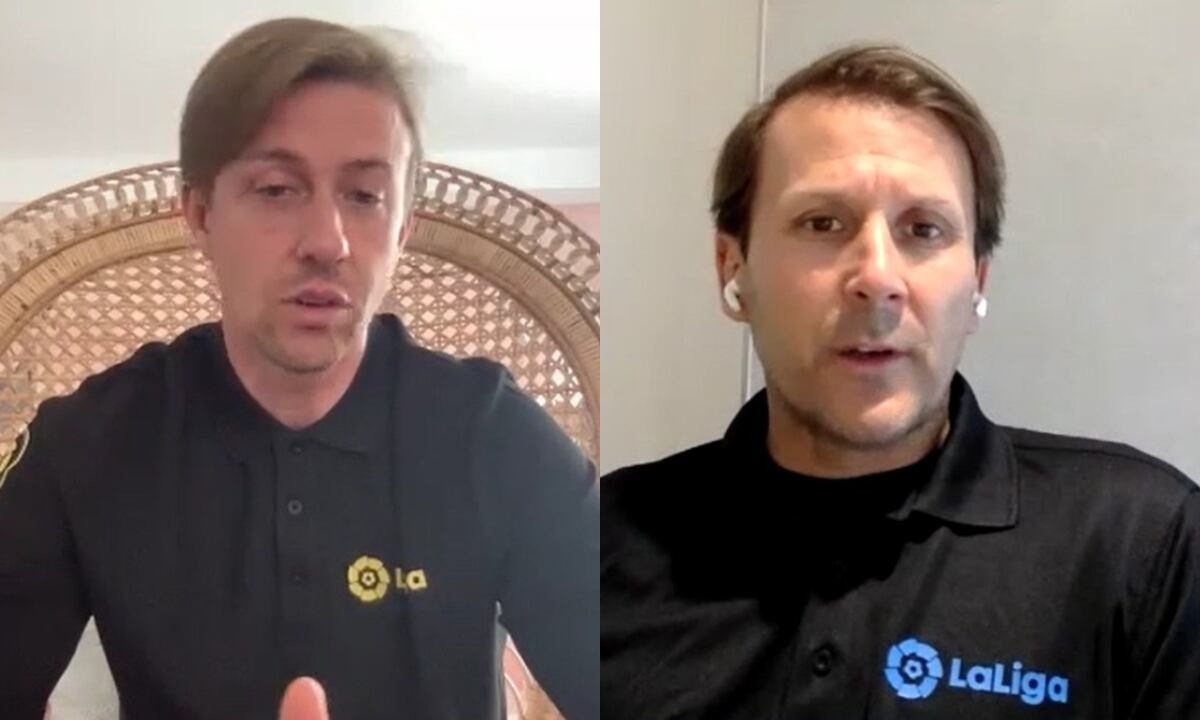 José María Gutiérrez Hernández y Gaizka Mendieta leyendas del Real Madrid y Barcelona hablaron con SEMANA del clásico en la Liga de España.