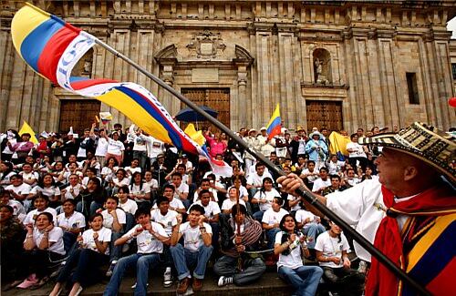 La Plaza de Bolívar fue escenario donde se unieron muchos sentimientos nacionalistas. 