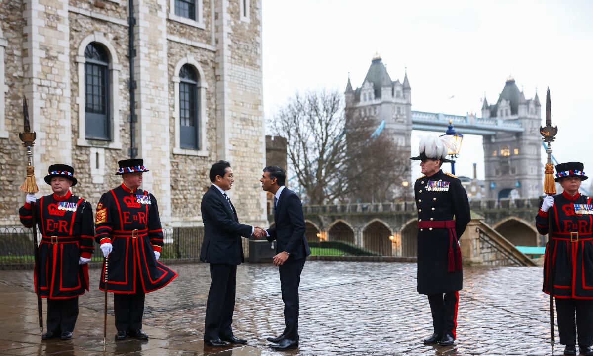 Rishi Sunak firmó acuerdo bilateral  de defensa mutua con su homólogo japonés.