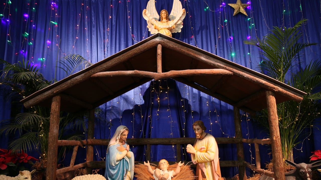 Pesebre de las novenas de aguinaldos en Colombia