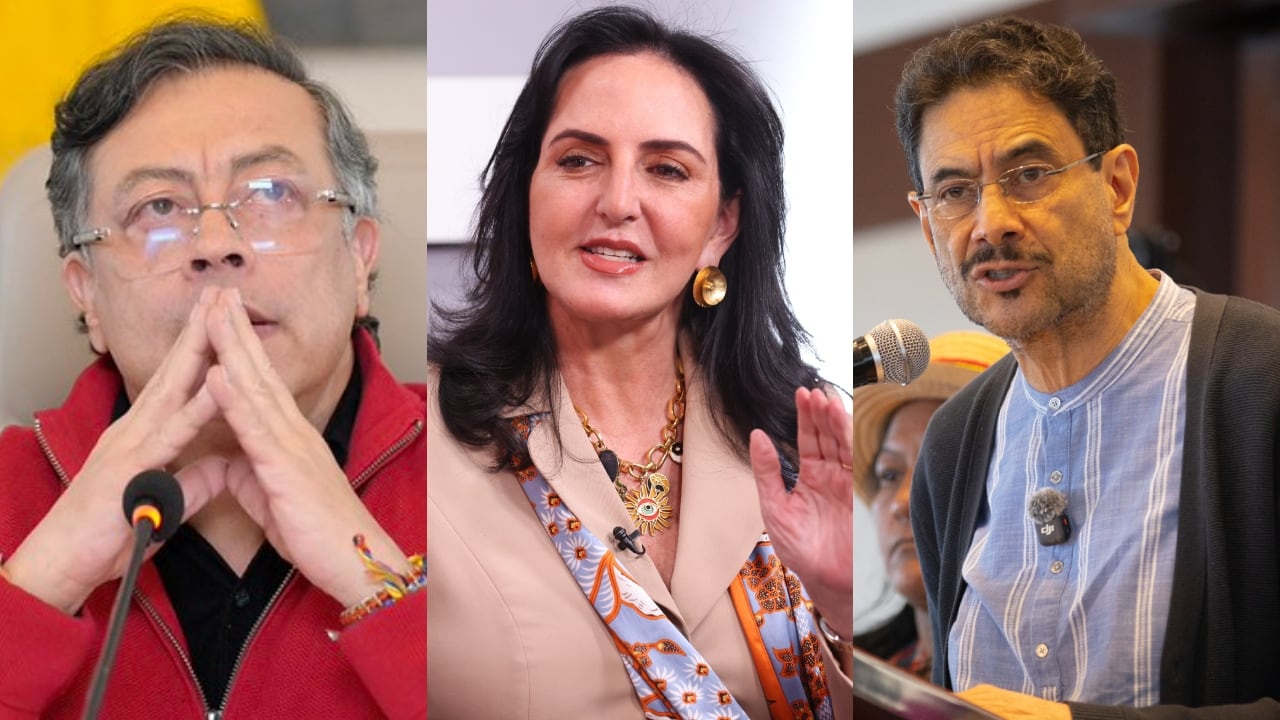 De izquierda a derecha: Gustavo Petro, María Fernanda Cabal e Iván Cepeda.