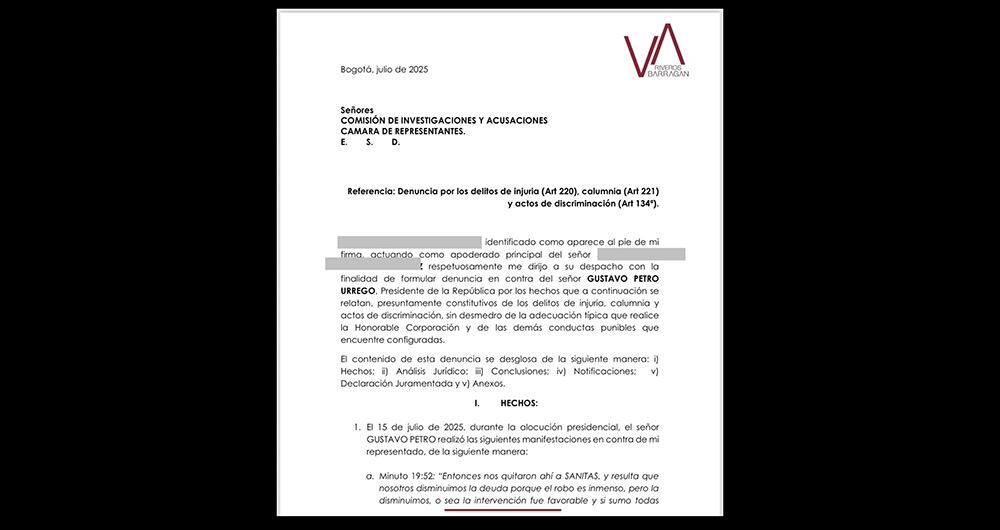 El abogado Riveros interpuso dos denuncias penales contra el presidente y el ministro de Salud. También radicó una tutela ante el Consejo de Estado. 