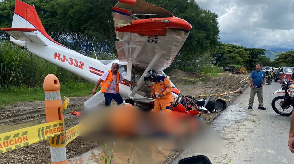 Avioneta accidentada en el Valle del Cauca este 28 de abril.