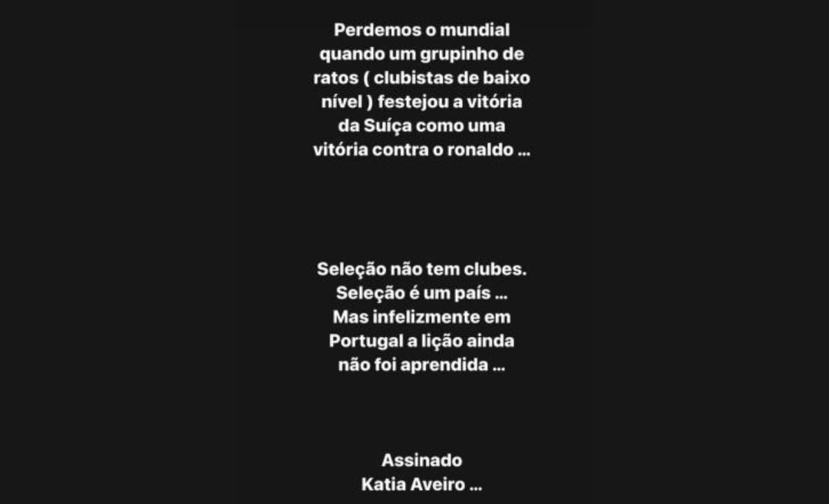 El mensaje en redes sociales de Katia Aveiro, hermana de Cristiano Ronaldo.
