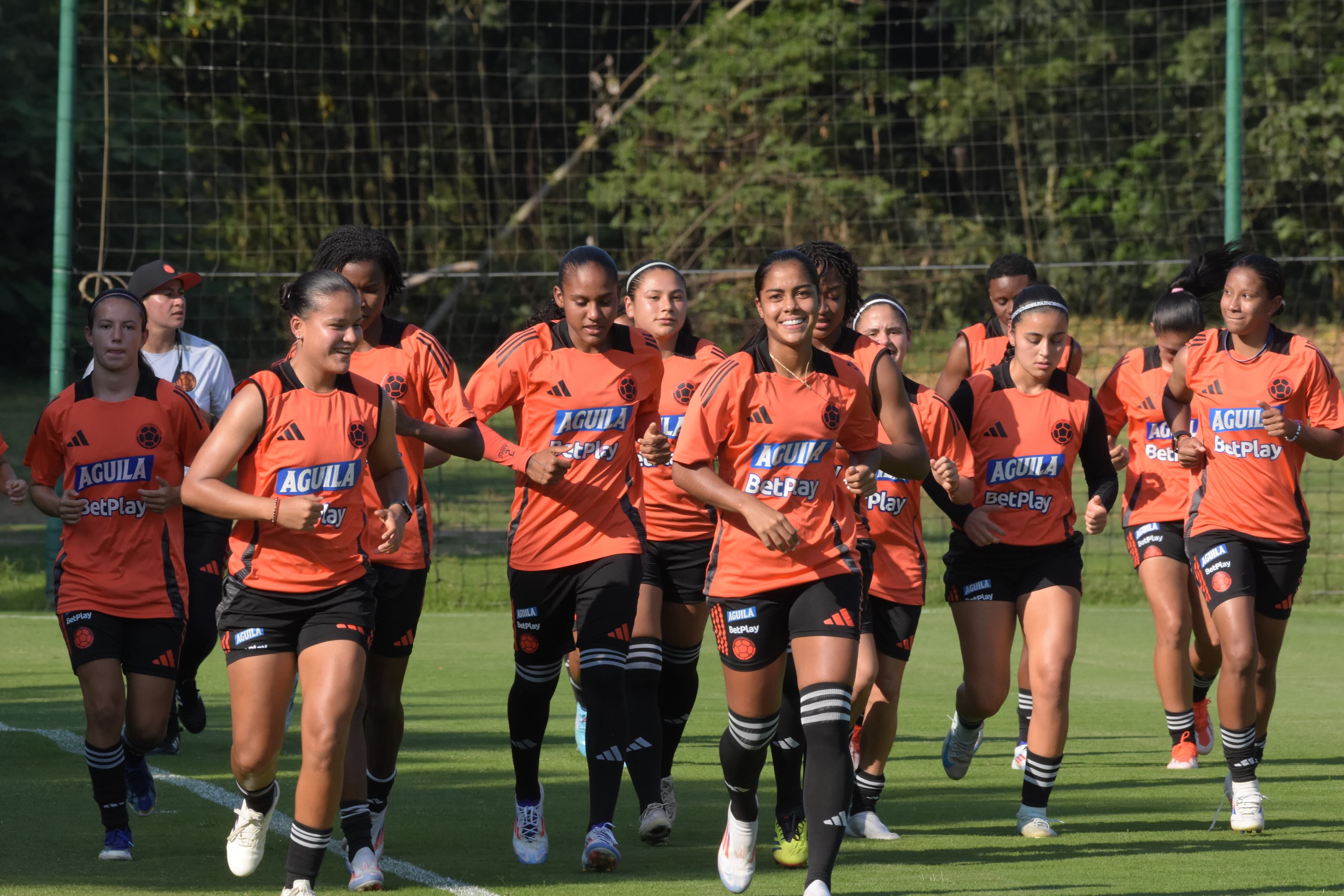 Entrenamiento de la Selección Colombia Femenina Sub-20 en el Club Campestre de Cali.