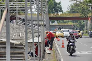 Instalación graderías 67 feria de Cali