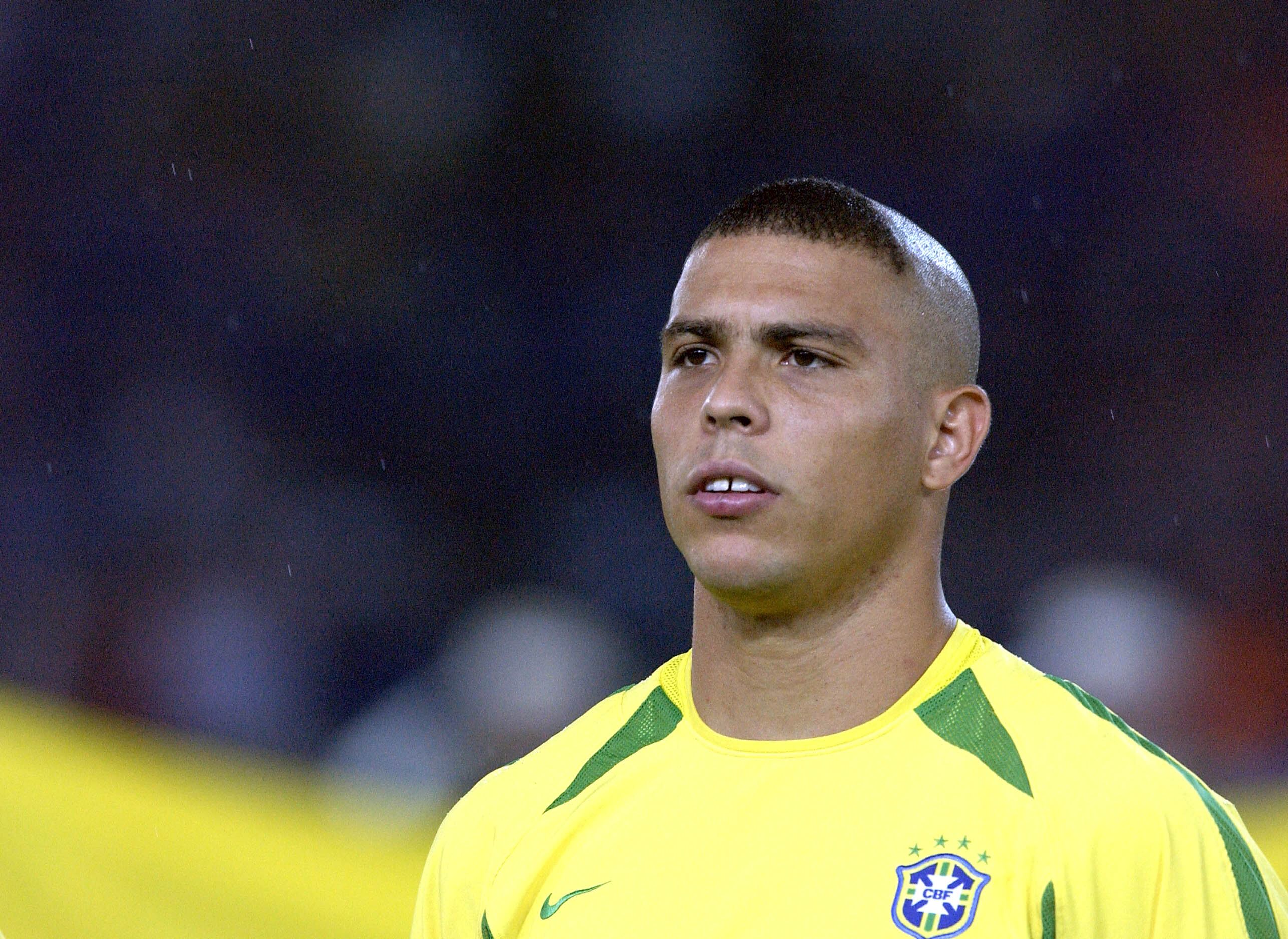30 Jun 2002:   Ronaldo of Brazil looks on during the Germany v Brazil, World Cup Final match played at the International Stadium Yokohama, Yokohama, Japan.
