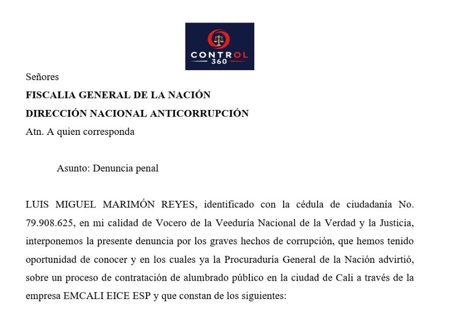 El abogado, José Luis Marimón, vocero de la Veeduría Nacional de la Verdad y la Justicia, presentó la denuncia en la Fiscalía y en la Procuraduría.