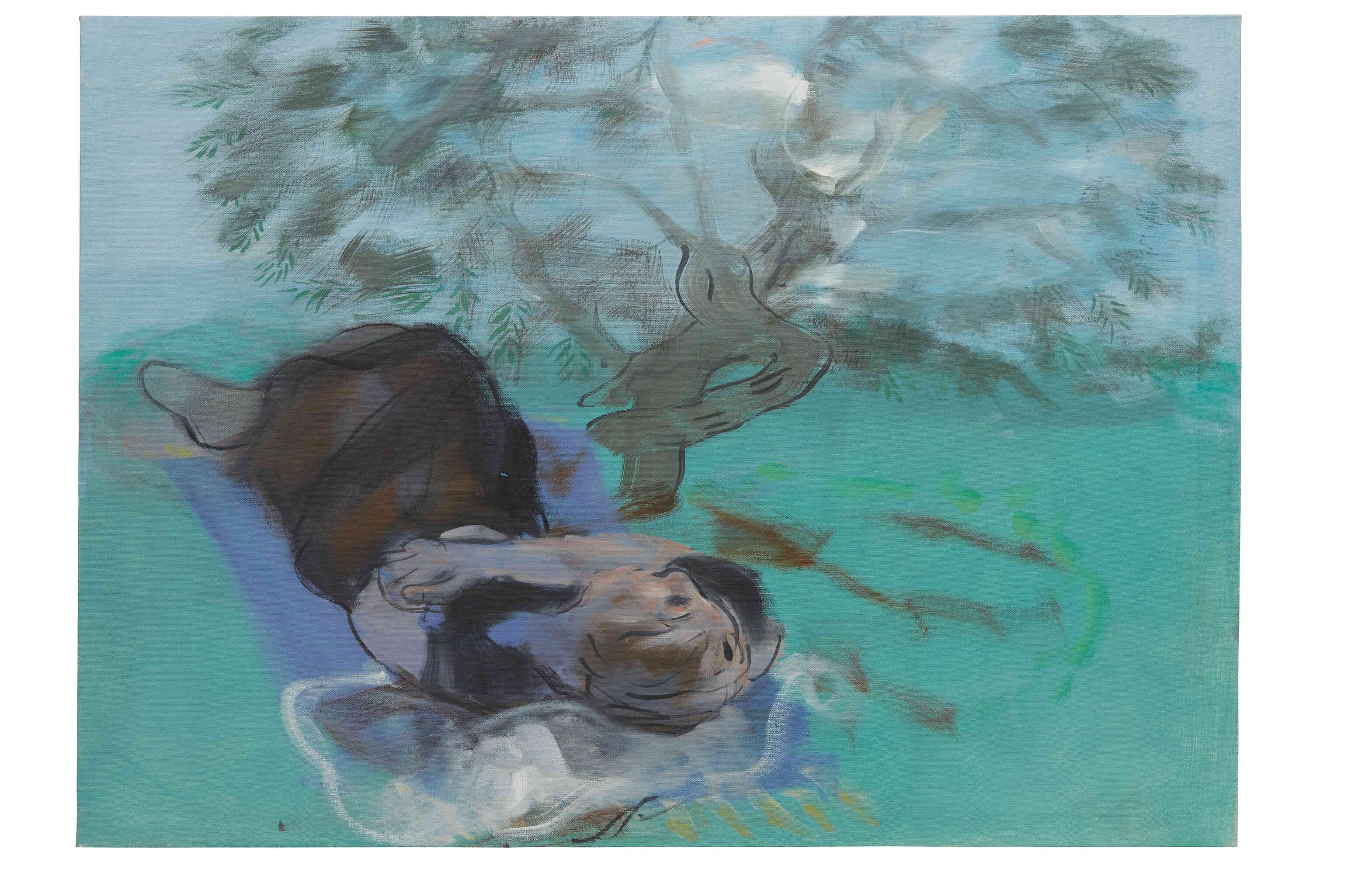 Obra auto-retrato “Mujer bajo la sombra”. Por: Freda Sargent