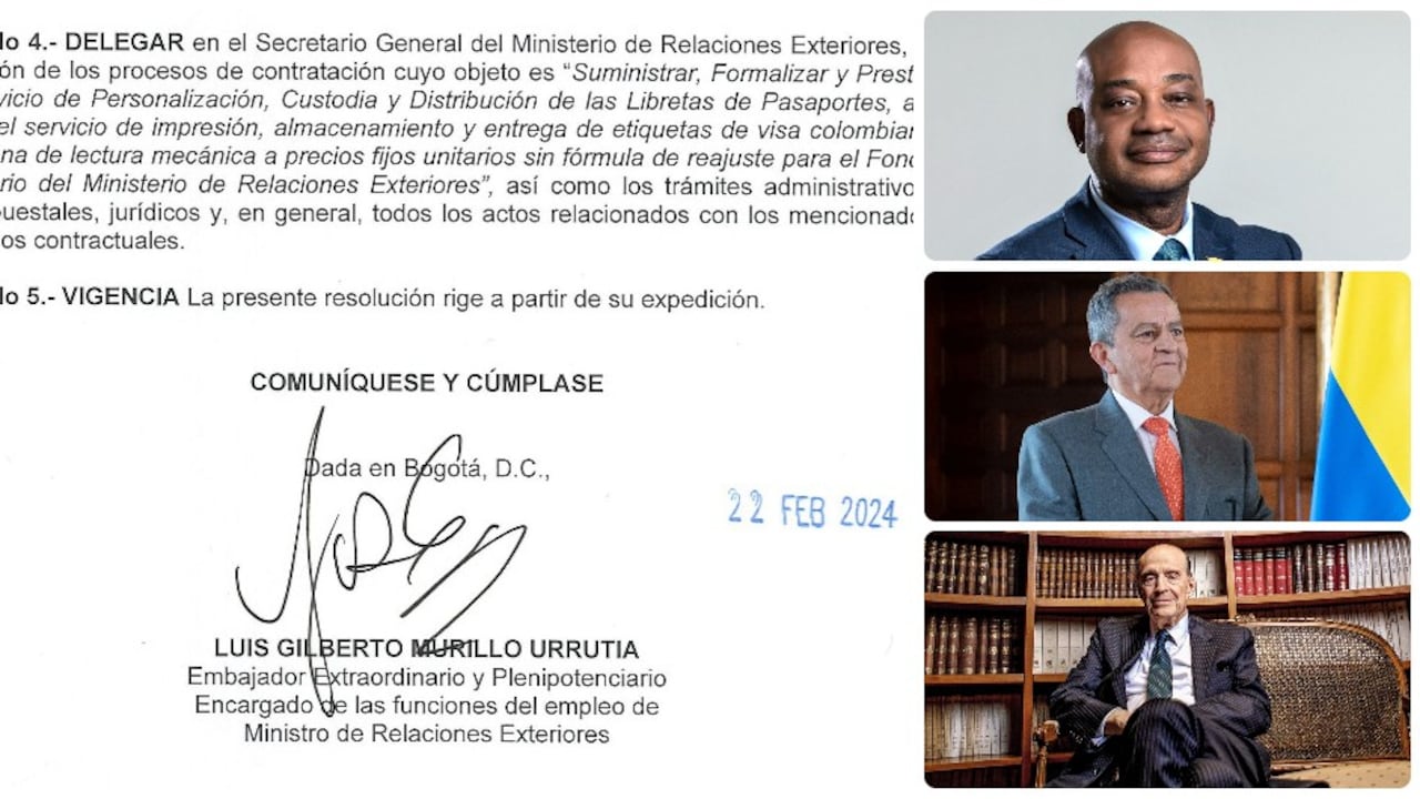 La resolución donde Gilberto Murillo le entregó facultades a su exsecretario general, José Antonio Salazar.