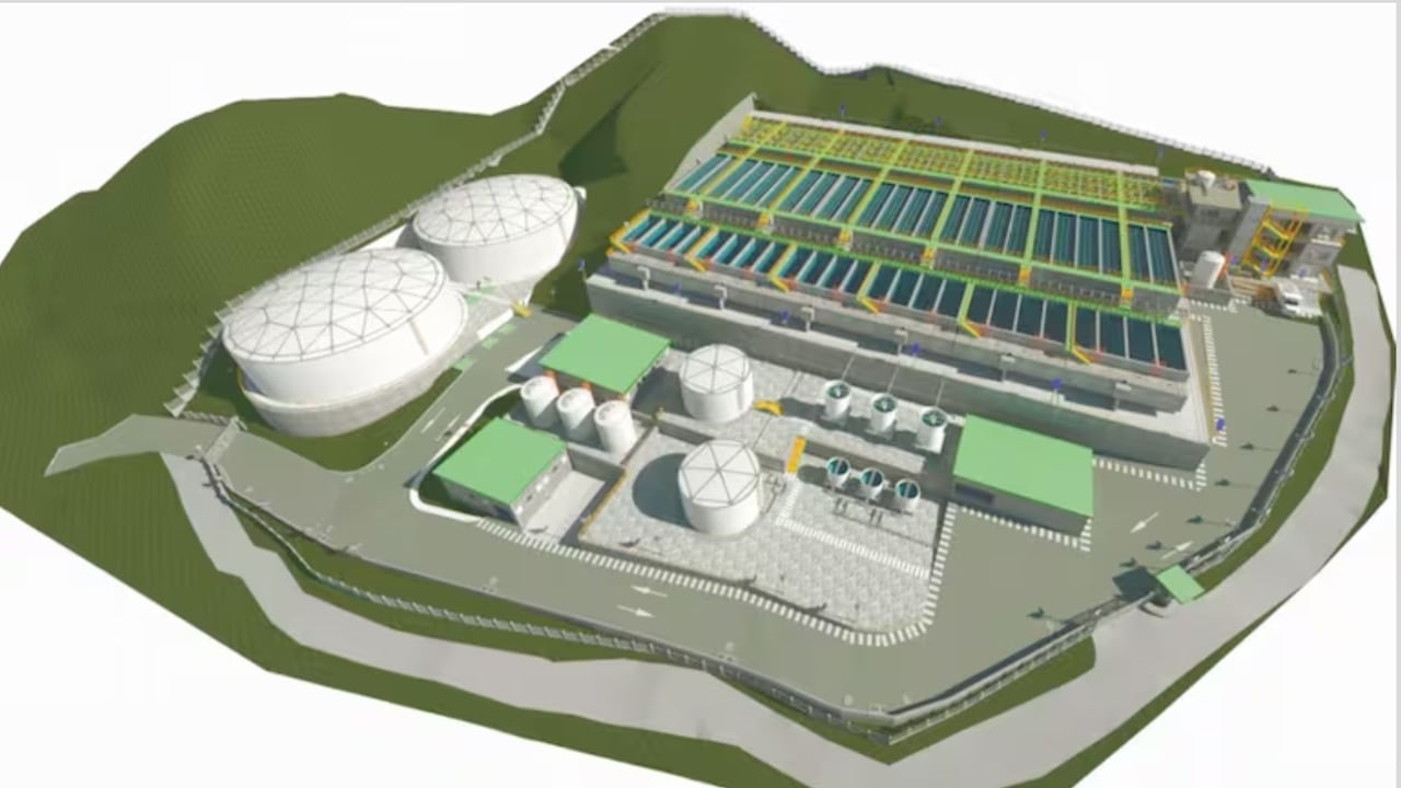 La construcción de la Planta de Tratamiento de Agua Potable (PTAP) El Curval.