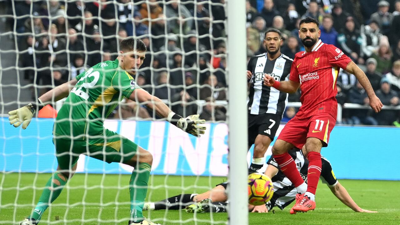 Mohamed Salah en el Liverpool vs. Newcastle