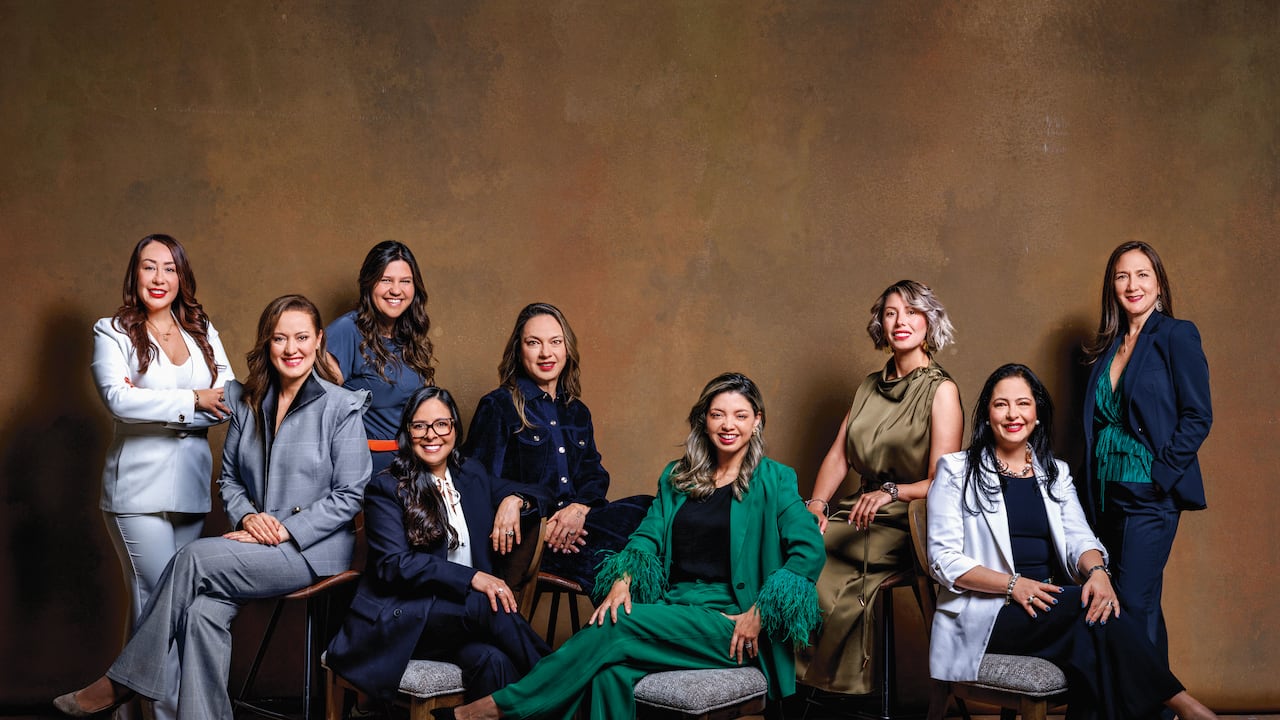 De izquierda a derecha, de pie: Sol Villamizar, Mariné Morera y Livi Silva. Sentadas: Ana María Diazgranados, Vanessa Daza, Marcela Velásquz Posada, Jennifer Sáenz, Nazly Riveros y Luchy Mejía.