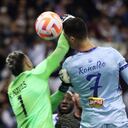 Cristiano Ronaldo tuvo un fuerte choque con Keylor Navas en el primer tiempo