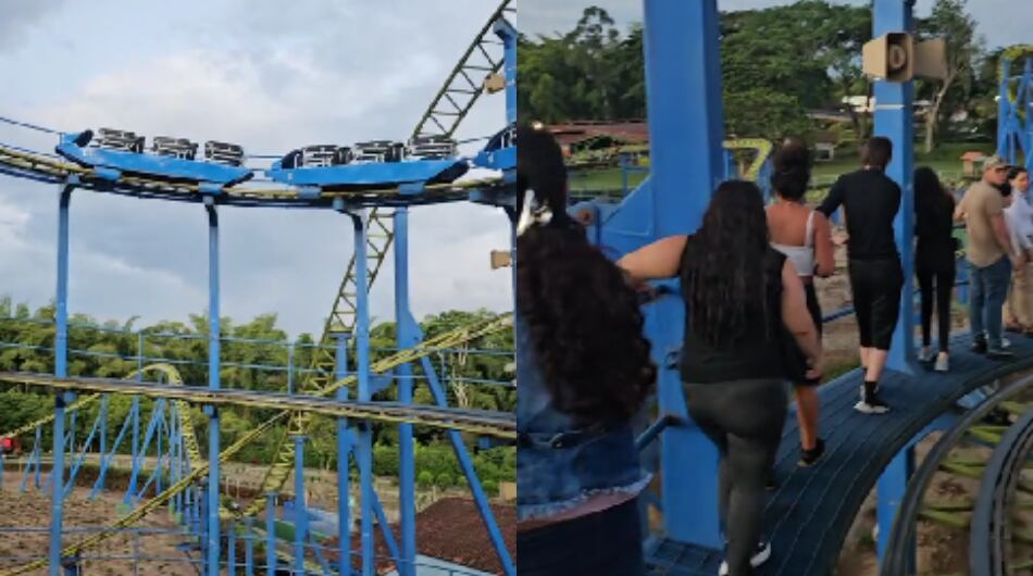 Imágenes de la evacuación de montaña rusa en el Parque del Café.