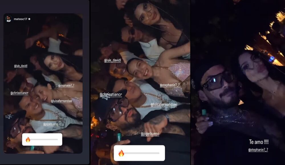 Ambos creadores de contenido se reencontraron y disfrutaron de una fiesta con sus respectivas parejas.