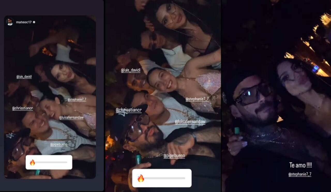 Ambos creadores de contenido se reencontraron y disfrutaron de una fiesta con sus respectivas parejas.