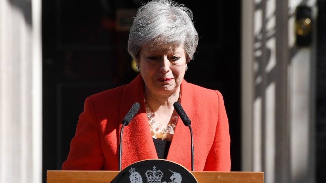 El 24 de mayo, la conservadora Theresa May expuso su plan para renunciar como primera ministra. GETTY-BBC.