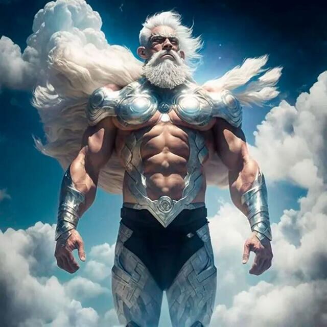 La IA de Midjourney creó una recreación de Dios como un poderoso hombre que tiene una armadura especial.
