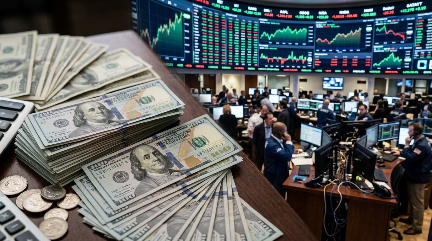 La moneda estadounidense reportaba un alza en el mercado colombiano. Este miércoles la FED decide sobre el alza de las tasas. Foto creada con Gemini AI