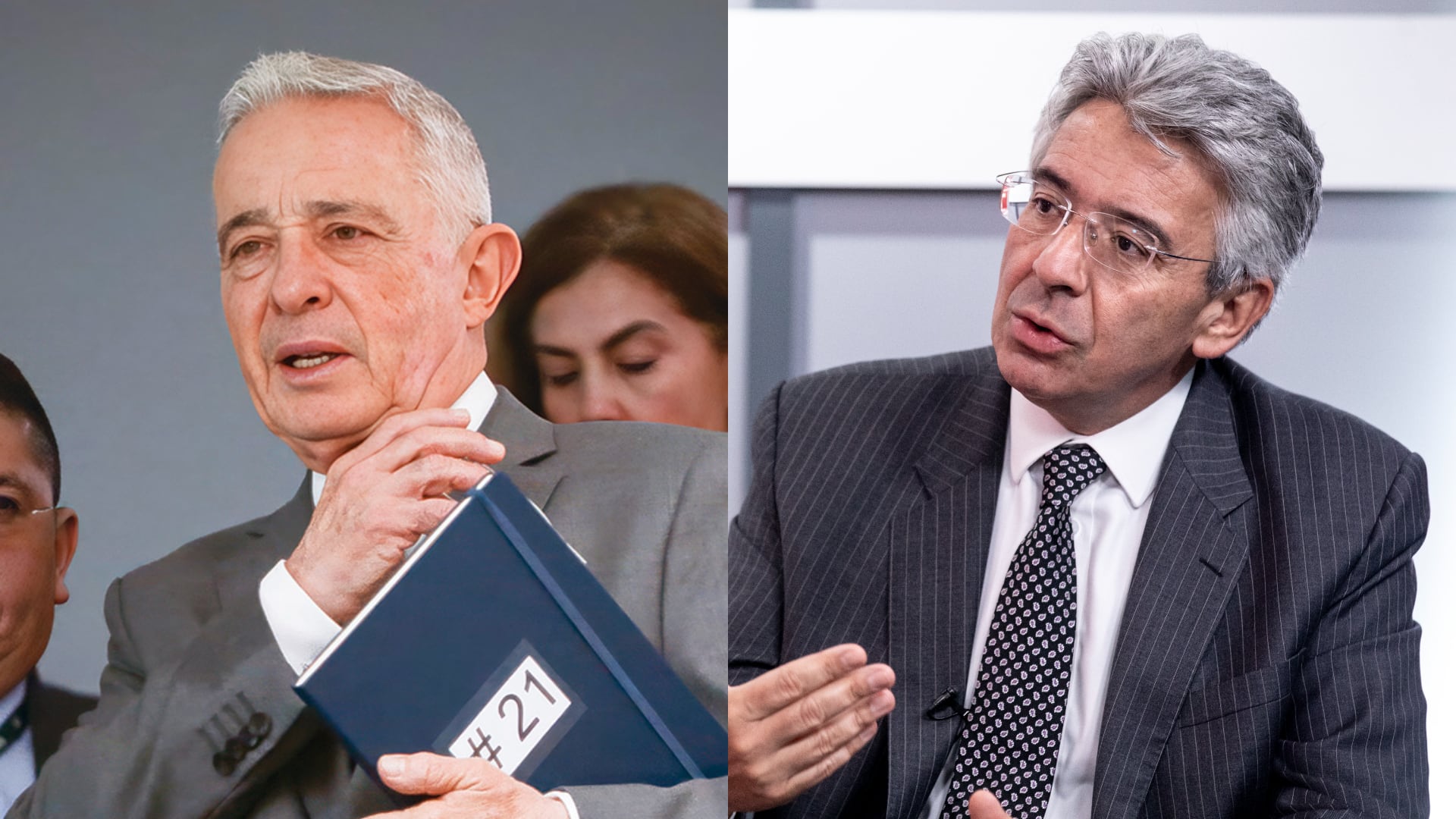 Álvaro Uribe y Enrique Gómez.