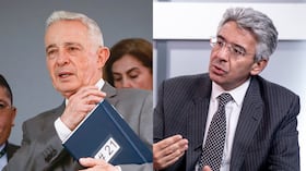 Álvaro Uribe y Enrique Gómez.