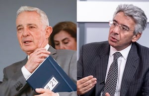Álvaro Uribe y Enrique Gómez.