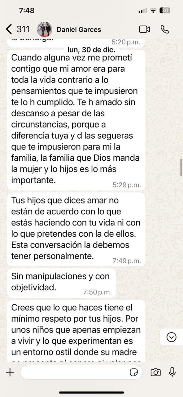 Estos son los mensajes que el embajador de Colombia en Ghana le envió a su expareja antes de denunciarla en una Comisaría en Suba.