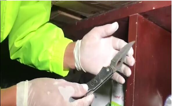 El lugar donde vivía el agresor fue hallada el arma cortopunzante que utilizó en el crimen.