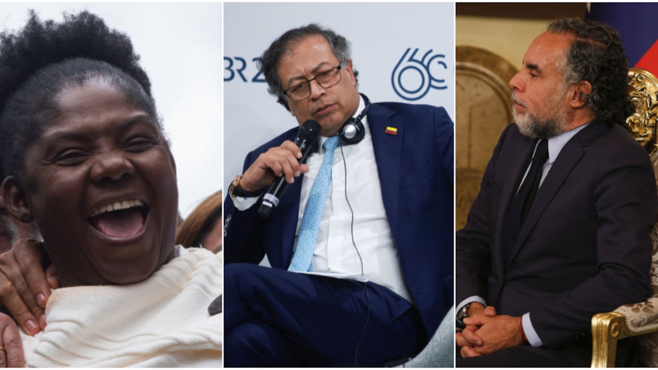 Francia Márquez, ministra de la Igualdad; Gustavo Petro, presidente de Colombia y Armando Benedetti, embajador de Colombia ante la FAO, en Italia