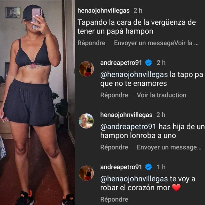 Respuesta de Andrea Petro a usuarios.